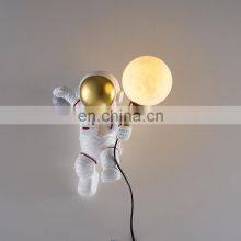Spaceman Moon Lamp Decoration Colorful Night Light Battery Spaceman Wall Led Lamp Atmosphere Lamp