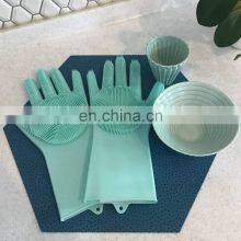 Silicone Gloves for Dish Washing Waterproof Silicone Kitchen BBQ Gloves Silicone Washingdish Gloves thumbnail-4