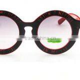 Hot Selling Kids Children Lovely Cute Round Sunglasses With Laser Etching Letters thumbnail-3