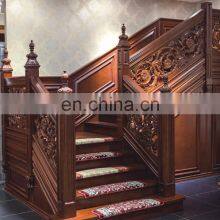 Interior Luxury Classical Solid Wood Stairs Railings Design Indoor Attic Stairs Wood Prices thumbnail-2