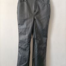 Spring/Autumn women's eco leather slim pants