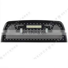 Black Mesh Stainless Steel Wire With LED Packaged Grills For Dodge Ram 2500 3500 Cars Accessories 2013 - 2016 thumbnail-1