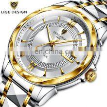 Lige 6809 High Quality Mechancial Wrist Watches Luxury Stainless Steel Mens Watch Automatic