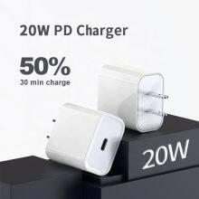Travel Kits USB PD 18W 20W Wall Quick Charger Adapter Type C Fast Charger for IPhone USB C PD Power Charger With Cable thumbnail-4