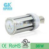 E27 E40 UL CE ROHS Led Corn Bulb 36W 100lm/w