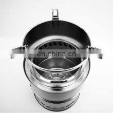 Outdoor Stainless Steel Rocket Stove Portable Windproof Wood Stove Camping Folding Stove thumbnail-1