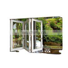 Kitchen Accordion Aluminum Glass Bi Folding Windows Double Glazed Bi-folding Window for House Folding Windows
