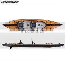 OEM ODM Drop Stitch Kayak 2 Person Wood Grain Kayak Two Valves Without Tube for Adult Unisex thumbnail-5