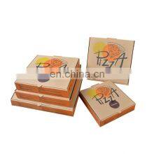 Wholesale Cheap Price Fast Food Paper Boxes Custom Logo Printed Portable Thick Recycled Corrugated Delivery Baking Pizza Box thumbnail-1