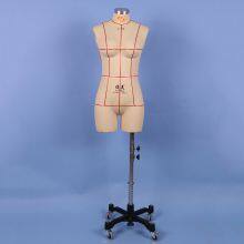 Wholesale white color fiberglass made tailor mannequins female body curvy half-body torso dummy for women's lingerie