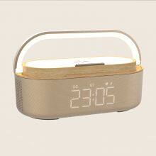 Multifunction Wireless Charger Charging With BT Speaker Wireless Charge Night Light Alarm Clock Phone Holder thumbnail-1
