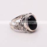 BLACK ONYX RING ,925 Sterling Silver Jewelry Wholesale,WHOLESALE SILVER JEWELRY,SILVER EXPORTER,SILVER JEWELRY FROM INDIA thumbnail-2