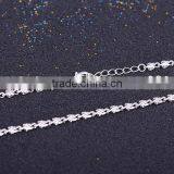 New Arrivals Funky Flat Wristed Chain Rhodium Plated Fashion Necklace Jewellery thumbnail-4