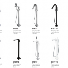 More Comfortable and Convenient to Use Suitable for a Relaxed Upgrade of the Bathroom Flexible to Use Floor Mounted Bathtub Mixer Series thumbnail-2