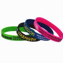 Factory Price Hot Sale Religious Quotes Faith Bible Custom Silicone Bracelet thumbnail-3