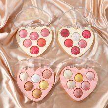 OEM Make up Blusher Bronzer 7 Color Palette Cheek Contourer Highlighter Powder Polvo De Cara thumbnail-5