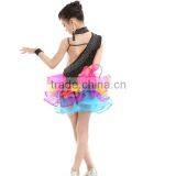 Luxury Good Quality Fringe Latin Dress Professional Latin Dance Costume Dress Kids Performance Wear thumbnail-5