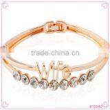 Wedding Jewelry Stainless Steel Love Heart Bangles Bracelet For Wife thumbnail-1