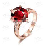 18k Plated Luxury Sapphire Gemstone Women Engagement Wedding Rings thumbnail-3
