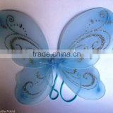Glitter fancy dress butterfly wings with feather decoration for ladies girlsWG2024