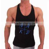 100 Cotton Gym Wear Bodybuilding Singlet Men Custom Printed Tank Top thumbnail-3