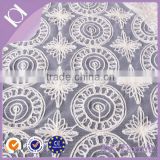 high quality circle pattern embroidery cotton white african cord lace