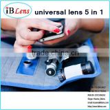 Innovative product 5 In 1 Wide angle macro fisheye telephoto 2X 8X Wallet Smartphone Lenses