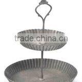 French Home Decorative Metal Plate Stand