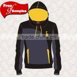 Black and Yellow Fleece Hoody,free Sample