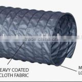 grey glass fabric durable high temperature flexible duct