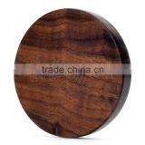 Bamboo Wood Qi Wireless Charger Mini Qi Charging Pad for Smartphones thumbnail-3