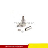 Right Angle plated Nickel CRC9 Male connector for RG174 cable                        
                                                Quality Choice