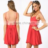 Structured Summer Red Breeze Dress