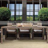 Synthetic Rattan Dining Set Aluminium Frame - Patio Wicker Furniture Dining Set thumbnail-1