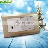 Cheap Price Pakistan Style 4 Gang Switch One Satellite Socket thumbnail-2