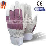 Purple Pigskin Leather Garden Gloves thumbnail-1