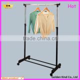 Metal frame one pole adjustable clothes drying rack