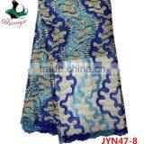 JYN47 African Tulle Lace Fabric With Stones for Lady thumbnail-4