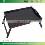Lacquered Black Bamboo Bed Tray , Breakfast Desk With Foldable Legs thumbnail-1