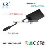 Aluminum Usb3.1 Type C Msata Ssd Hard Drive Enclosure