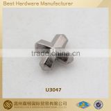 14*14mm cross Silver zinc alloy hardware accessories for shoes belts garment apparel