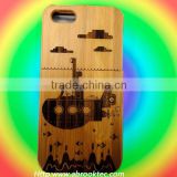 Custom laser logo handmade for bamboo iphone 5 case