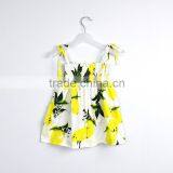 New Summer Baby Girl's Dress Fashion Print Fruit Lemon Pineapple Design Kids Dresses Child Clothing thumbnail-5