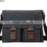 Made in China High Quality Men's Vintage Canvas Messenger Shoulder Bag Crossbody Sling School Bags Satchel thumbnail-2