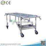 YSTSC-2C Best Price High Quality 304 Stainless Steel Mortuary Trolley With Cover thumbnail-4