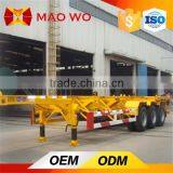 China Export 3 Axle 20ft 40ft Skeleton Container Semi Trailer for Sale thumbnail-2