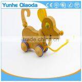 Colorful Pull Along Dog Wooden Toy as You Pull They Make a Fun Baby thumbnail-6