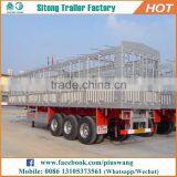 3 Axle 40 Ton 60 Ton High Drop Side Board Cattle Gated Stake Steel Cage Cargo Fence Semi Trailer for Sale thumbnail-4