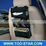 600D black polyester car seat back organizer