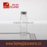 Short and Thin Clear Glass Bottle for Oil, Candies or Other Storage or as Fancy Gift thumbnail-1